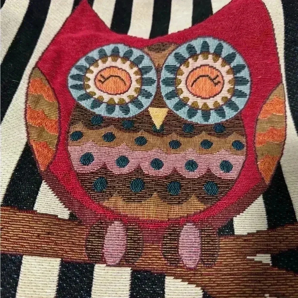 Large fabric owl tote